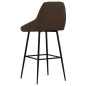 Barhocker 2 Stk. Dunkelbraun Kunstleder Barhocker 2 Stk. Dunkelbraun Kunstleder