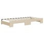 vidaXL Tagesbett Ausziehbar mit Schubladen Creme 90x200 cm Stoff vidaXL Tagesbett Ausziehbar mit Schubladen Creme 90x200 cm Stoff