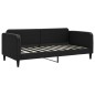 vidaXL Tagesbett Ausziehbar mit Schubladen Schwarz 90x190 cm Stoff vidaXL Tagesbett Ausziehbar mit Schubladen Schwarz 90x190 cm Stoff