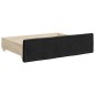 vidaXL Tagesbett Ausziehbar mit Schubladen Schwarz 90x190 cm Stoff vidaXL Tagesbett Ausziehbar mit Schubladen Schwarz 90x190 cm Stoff