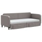 vidaXL Tagesbett Ausziehbar mit Schubladen Taupe 80x200 cm Stoff vidaXL Tagesbett Ausziehbar mit Schubladen Taupe 80x200 cm Stoff