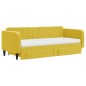 vidaXL Tagesbett Ausziehbar mit Schubladen Gelb 90x200 cm Samt vidaXL Tagesbett Ausziehbar mit Schubladen Gelb 90x200 cm Samt