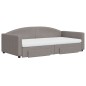 vidaXL Tagesbett Ausziehbar mit Schubladen Taupe 100x200 cm Stoff vidaXL Tagesbett Ausziehbar mit Schubladen Taupe 100x200 cm Stoff