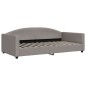 vidaXL Tagesbett Ausziehbar mit Schubladen Taupe 100x200 cm Stoff vidaXL Tagesbett Ausziehbar mit Schubladen Taupe 100x200 cm Stoff