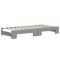 vidaXL Tagesbett Ausziehbar mit Schubladen Hellgrau 90x200 cm Stoff vidaXL Tagesbett Ausziehbar mit Schubladen Hellgrau 90x200 cm Stoff