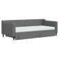 vidaXL Tagesbett Ausziehbar mit Schubladen Dunkelgrau 90x190 cm Stoff vidaXL Tagesbett Ausziehbar mit Schubladen Dunkelgrau 90x190 cm Stoff
