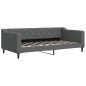 vidaXL Tagesbett Ausziehbar mit Schubladen Dunkelgrau 90x190 cm Stoff vidaXL Tagesbett Ausziehbar mit Schubladen Dunkelgrau 90x190 cm Stoff