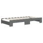 vidaXL Tagesbett Ausziehbar mit Schubladen Dunkelgrau 90x190 cm Stoff vidaXL Tagesbett Ausziehbar mit Schubladen Dunkelgrau 90x190 cm Stoff