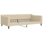 vidaXL Tagesbett Ausziehbar mit Schubladen Creme 100x200 cm Stoff vidaXL Tagesbett Ausziehbar mit Schubladen Creme 100x200 cm Stoff