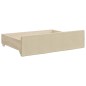 vidaXL Tagesbett Ausziehbar mit Schubladen Creme 100x200 cm Stoff vidaXL Tagesbett Ausziehbar mit Schubladen Creme 100x200 cm Stoff