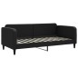 vidaXL Tagesbett Ausziehbar mit Schubladen Schwarz 90x200 cm Stoff vidaXL Tagesbett Ausziehbar mit Schubladen Schwarz 90x200 cm Stoff