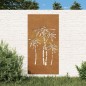 vidaXL Garten-Wanddeko 105x55 cm Cortenstahl Palmen-Design vidaXL Garten-Wanddeko 105x55 cm Cortenstahl Palmen-Design