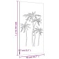 vidaXL Garten-Wanddeko 105x55 cm Cortenstahl Palmen-Design vidaXL Garten-Wanddeko 105x55 cm Cortenstahl Palmen-Design