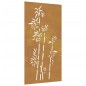 vidaXL Garten-Wanddeko 105x55 cm Cortenstahl Bambus-Design vidaXL Garten-Wanddeko 105x55 cm Cortenstahl Bambus-Design