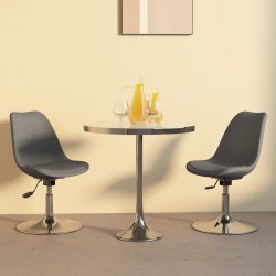 Esszimmerstühle 2 Stk. Drehbar Hellgrau Stoff