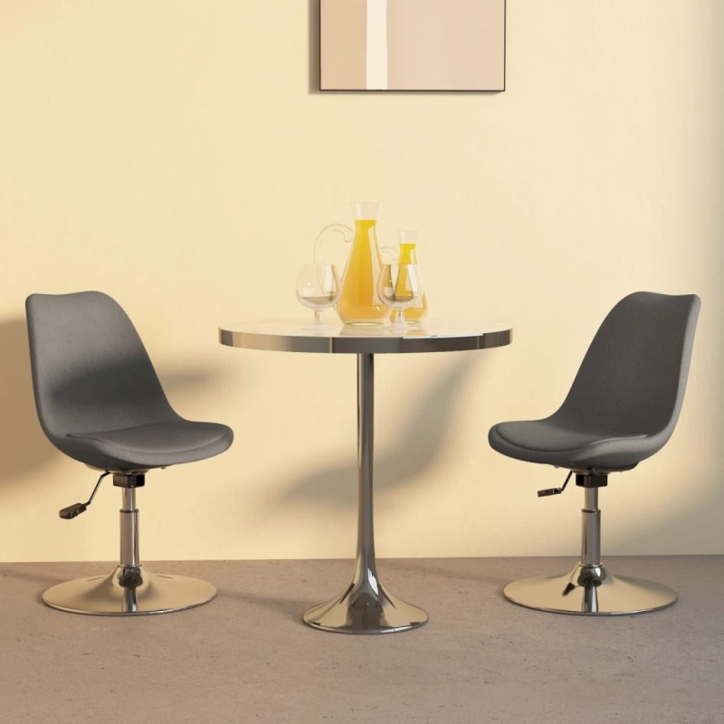 Esszimmerstühle 2 Stk. Drehbar Hellgrau Stoff Esszimmerstühle 2 Stk. Drehbar Hellgrau Stoff