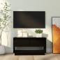 vidaXL TV-Schrank Schwarz 74x34x40 cm Massivholz Kiefer vidaXL TV-Schrank Schwarz 74x34x40 cm Massivholz Kiefer