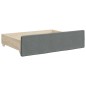 vidaXL Tagesbett Ausziehbar mit Schubladen Dunkelgrau 100x200 cm Stoff vidaXL Tagesbett Ausziehbar mit Schubladen Dunkelgrau 100x200 cm Stoff