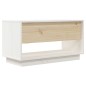 vidaXL TV-Schrank Weiß 74x34x40 cm Massivholz Kiefer vidaXL TV-Schrank Weiß 74x34x40 cm Massivholz Kiefer