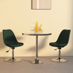 Esszimmerstühle 2 Stk. Drehbar Dunkelgrün Stoff