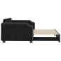 vidaXL Tagesbett Ausziehbar Schwarz 100x200 cm Stoff vidaXL Tagesbett Ausziehbar Schwarz 100x200 cm Stoff