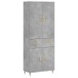 vidaXL Highboard Betongrau 69,5x34x180 cm Holzwerkstoff vidaXL Highboard Betongrau 69,5x34x180 cm Holzwerkstoff