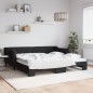 vidaXL Tagesbett Ausziehbar Schwarz 100x200 cm Stoff vidaXL Tagesbett Ausziehbar Schwarz 100x200 cm Stoff