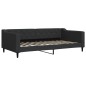 vidaXL Tagesbett Ausziehbar Schwarz 100x200 cm Stoff vidaXL Tagesbett Ausziehbar Schwarz 100x200 cm Stoff