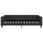 vidaXL Tagesbett Ausziehbar Schwarz 100x200 cm Stoff vidaXL Tagesbett Ausziehbar Schwarz 100x200 cm Stoff