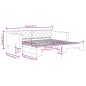 vidaXL Tagesbett Ausziehbar Schwarz 100x200 cm Stoff vidaXL Tagesbett Ausziehbar Schwarz 100x200 cm Stoff