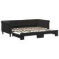 vidaXL Tagesbett Ausziehbar Schwarz 90x200 cm Samt vidaXL Tagesbett Ausziehbar Schwarz 90x200 cm Samt