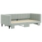 vidaXL Tagesbett Ausziehbar Hellgrau 90x190 cm Samt vidaXL Tagesbett Ausziehbar Hellgrau 90x190 cm Samt