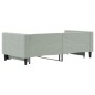 vidaXL Tagesbett Ausziehbar Hellgrau 90x190 cm Samt vidaXL Tagesbett Ausziehbar Hellgrau 90x190 cm Samt