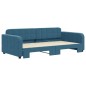 vidaXL Tagesbett Ausziehbar Blau 100x200 cm Samt vidaXL Tagesbett Ausziehbar Blau 100x200 cm Samt