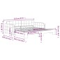 vidaXL Tagesbett Ausziehbar Blau 100x200 cm Samt vidaXL Tagesbett Ausziehbar Blau 100x200 cm Samt