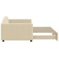 vidaXL Tagesbett Ausziehbar Creme 90x200 cm Stoff vidaXL Tagesbett Ausziehbar Creme 90x200 cm Stoff