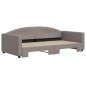 vidaXL Tagesbett Ausziehbar Taupe 100x200 cm Stoff vidaXL Tagesbett Ausziehbar Taupe 100x200 cm Stoff