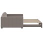 vidaXL Tagesbett Ausziehbar Taupe 100x200 cm Stoff vidaXL Tagesbett Ausziehbar Taupe 100x200 cm Stoff