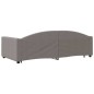 vidaXL Tagesbett Ausziehbar Taupe 100x200 cm Stoff vidaXL Tagesbett Ausziehbar Taupe 100x200 cm Stoff