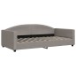 vidaXL Tagesbett Ausziehbar Taupe 100x200 cm Stoff vidaXL Tagesbett Ausziehbar Taupe 100x200 cm Stoff