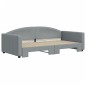 vidaXL Tagesbett Ausziehbar Hellgrau 100x200 cm Stoff vidaXL Tagesbett Ausziehbar Hellgrau 100x200 cm Stoff