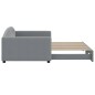 vidaXL Tagesbett Ausziehbar Hellgrau 100x200 cm Stoff vidaXL Tagesbett Ausziehbar Hellgrau 100x200 cm Stoff