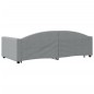 vidaXL Tagesbett Ausziehbar Hellgrau 100x200 cm Stoff vidaXL Tagesbett Ausziehbar Hellgrau 100x200 cm Stoff