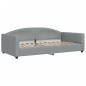 vidaXL Tagesbett Ausziehbar Hellgrau 100x200 cm Stoff vidaXL Tagesbett Ausziehbar Hellgrau 100x200 cm Stoff