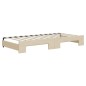 vidaXL Tagesbett Ausziehbar Creme 90x200 cm Stoff vidaXL Tagesbett Ausziehbar Creme 90x200 cm Stoff