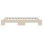 vidaXL Tagesbett Ausziehbar Creme 90x200 cm Stoff vidaXL Tagesbett Ausziehbar Creme 90x200 cm Stoff