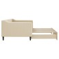 vidaXL Tagesbett Ausziehbar Creme 90x200 cm Stoff vidaXL Tagesbett Ausziehbar Creme 90x200 cm Stoff