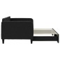 vidaXL Tagesbett Ausziehbar Schwarz 90x200 cm Stoff vidaXL Tagesbett Ausziehbar Schwarz 90x200 cm Stoff