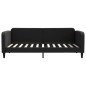 vidaXL Tagesbett Ausziehbar Schwarz 90x200 cm Stoff vidaXL Tagesbett Ausziehbar Schwarz 90x200 cm Stoff