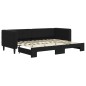 vidaXL Tagesbett Ausziehbar Schwarz 80x200 cm Samt vidaXL Tagesbett Ausziehbar Schwarz 80x200 cm Samt
